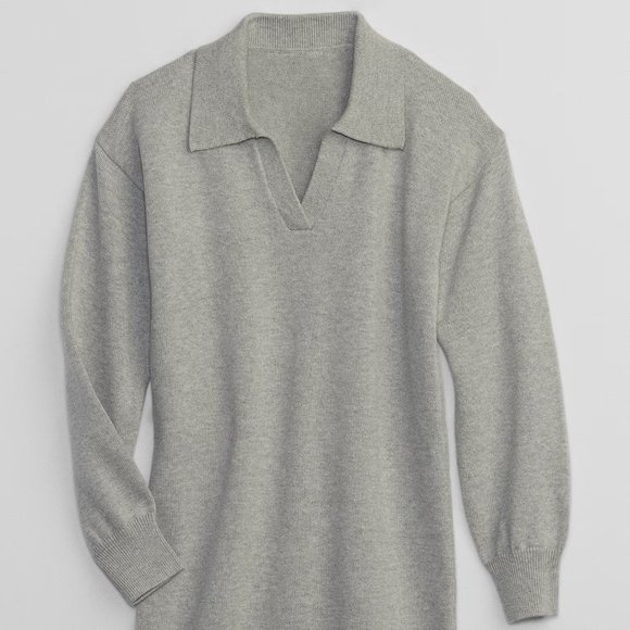 GAP Kids Gray Collared Sweater Dress/ NWT/MED - Picture 1 of 12